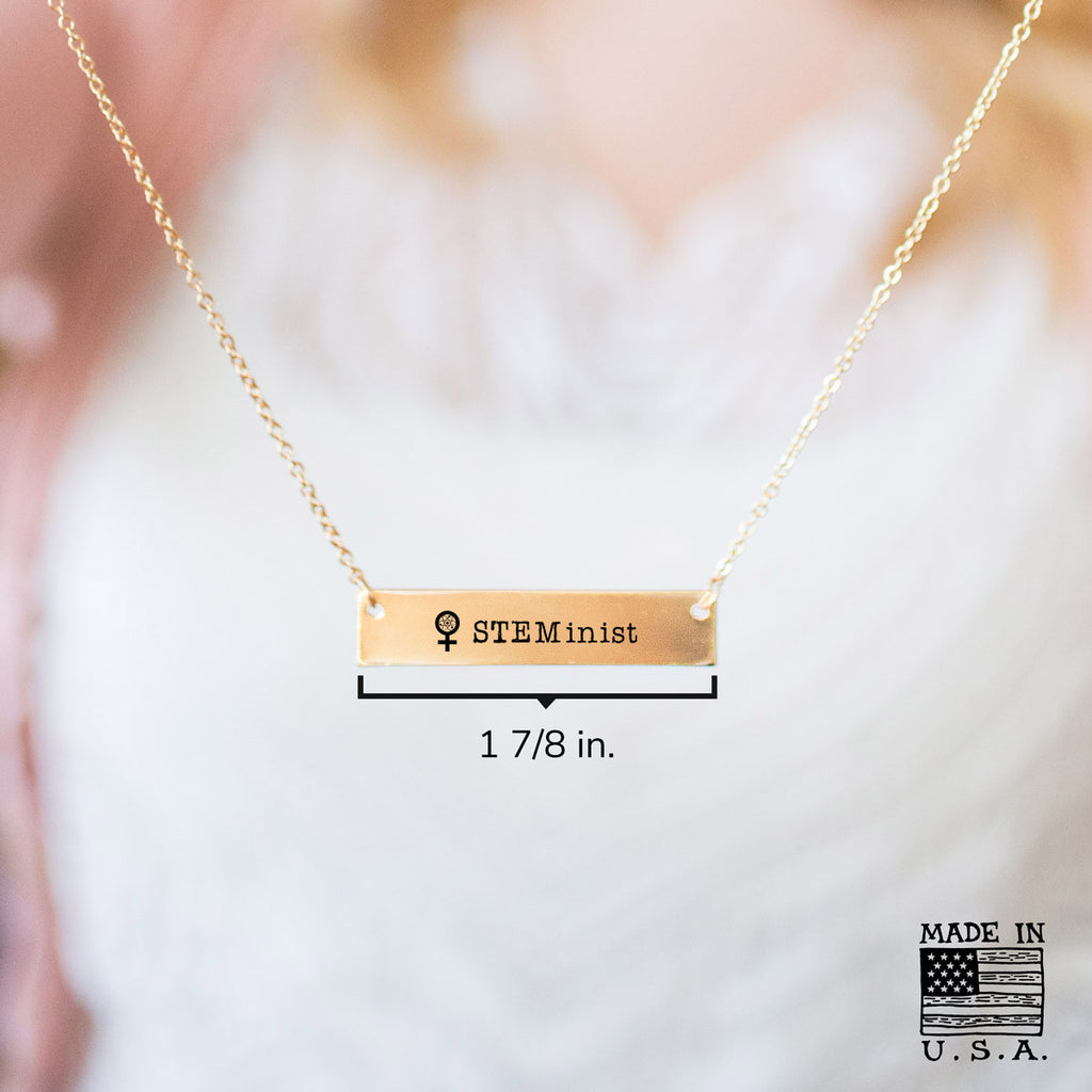 STEM-inist Gold / Silver Bar Necklace - pipercleo.com