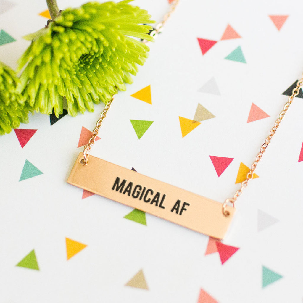 Magical AF Gold / Silver Bar Necklace - pipercleo.com